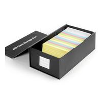CollectHall 4x6 Index Card Holder Storage Box, Index Card Holder Organizer, 4x6 Recipe Card Box- 1 Pack