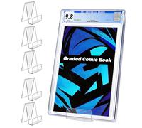 CollectHall Graded Comic Book Display Stands, Clear Acrylic Comic Book Display Shelves - 6 Pack