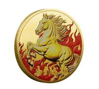 Collectible - Chinese Year of the Horse for Children Family Young Women, Portable Charm for Travel, Gift for Men and Women, Friends | Commemorative Man and Woman Ba