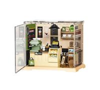 Collectible Coffee Shop Display Model with Warm LED Lighting, A