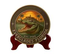 Collectible Coin,Novelty Alligator Coin | Art Piece Display Decor for Home Collection History Buffs Florida Lovers Women Marine Kids