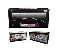 Collectible Display Show Case Illumicase+ with LED Lights and Mirror Base and Back for 1/64 1/43 1/32 1/24 1/18 Scale Models by Illumibox