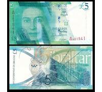 Collectible - Gibraltar £5 Pounds Uncirculated Note 21st August 2020 Prefix B/AA