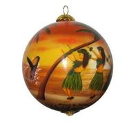Collectible Hawaiian Christmas Ornament - Sunset Hula