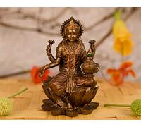 Collectible India Goddess Lakshmi Idol Hindu Laxmi Goddess Statue Home Office Decor (Size 8cm x 5cm)