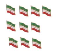 Collectible Iran Themed Lapel Pin with Sturdy Metal Base and Crystals Clear Flag Pattern for Gift Giving Wholesale Flag Pins