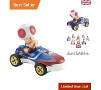 Collectible Mario Kart Toad Car - 1:64 Die-Cast Vehicle for Creative Play