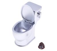 Collectible Miniature Toilet Seat With Realistic Flush Noise For Model Homes For Dollhouses Bathroom Displays Creative Dollhouses Bathroom Furniture