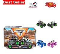 Monster Jam - Original Monster Jam Pack of Two with Authentic Monster Trucks in Scale 1:64, Crass Stunt Action from 3 Years (Assorted Designs, Random)