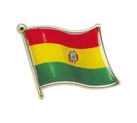 Collectible Novelty Flag Pin for Backpack, Scarf - Made From Jeweler Class Metal - Spartan and the Green Egg Explorer Pin Series - South America