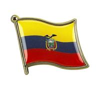 Collectible Novelty Flag Pin for Backpack, Scarf - Made From Jeweler Class Metal - Spartan and the Green Egg Explorer Pin Series - South America