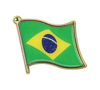 Collectible Novelty Flag Pin for Backpack, Scarf - Made From Jeweler Class Metal - Spartan and the Green Egg Explorer Pin Series - South America