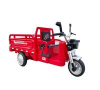 Collectible Race Car Model 1/10 For Tricycle Model Metal Baffle Sound And Light Pull Back Express Toy Car Also Has Voice Broadcast Bedroom Decoration(Red)