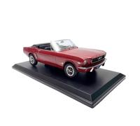 Collectible Race Car Model 1/18 For 1965 Ford Mustang Simulation Alloy Car Retro Collectible Vehicle Multiple Colors Optional Bedroom Decoration(Red)