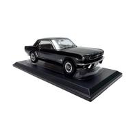 Collectible Race Car Model 1/18 For 1965 Ford Mustang Simulation Alloy Car Retro Collectible Vehicle Multiple Colors Optional Bedroom Decoration(Black)
