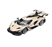 Collectible Race Car Model 1:18 For Apollo IE Helios Pearl White Resin Car Model Classic Collectible Vehicle Ornament Bedroom Decoration