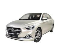 Collectible Race Car Model 1/18 For Beijing Hyundai Yuedong Yuena Simulation Ornaments Car Model Die Cast Metal Model Toy Bedroom Decoration(Silver)
