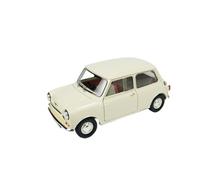 Collectible Race Car Model 1:18 For BMW Morris Mini Minor Three-color Alloy Die-cast Ornaments Car Model Decorative Model Bedroom Decoration(White)