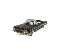 Collectible Race Car Model 1:18 For Chevrolet Impala Lowrider 1961 Alloy Two-tone Retro Car Model Classic Nostalgic Souvenir Bedroom Decoration(Black)