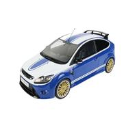 Collectible Race Car Model 1:18 For Ford Focus MK2 RS 2010 Blue/white Resin Static Scale Model Simulation Vehicle Ornaments Bedroom Decoration