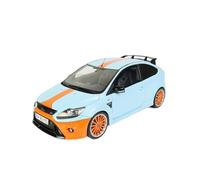 Collectible Race Car Model 1:18 For Ford Focus Mk2 RS 2010 Gulf Blue + Orange Stripe Resin Car Model Collector's Edition Vehicle Bedroom Decoration