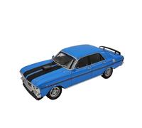 Collectible Race Car Model 1/18 For Ford Mustang 351-GT 4-Door Car 1971 XY Alloy Car Model Blue Vehicle Openable Door Bedroom Decoration