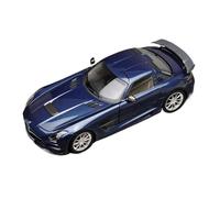 Collectible Race Car Model 1:18 For Mercedes-Benz SLS AMG Alloy Ornaments Model Metal Car Door Can Be Opened Blue Collection Bedroom Decoration