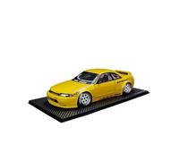 Collectible Race Car Model 1:18 For Nissan Rocket Bunny (BCNR33) Pandem GT-R Yellow Resin Simulation Car Model Game Vehicle Bedroom Decoration