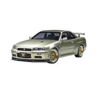 Collectible Race Car Model 1/18 For Nissan Skyline GT R34 V-Spec Alloy Scale Car Model Rare Vehicle Collection Display Bedroom Decoration(Green)
