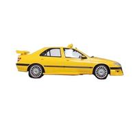 Collectible Race Car Model 1:18 For Peugeot 406 Taxi Yellow Resin Car Model Static Collector's Edition Sedan Model Bedroom Decoration
