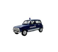 Collectible Race Car Model 1:18 For Renault 4L 1978 Police Car Blue Alloy Mini Diecast Car Model Desktop Creativity Display Bedroom Decoration