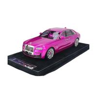 Collectible Race Car Model 1:18 For Rolls-Royce Ghost Rose Red Die-cast Alloy Car Model Collectible Sedan Model Ornaments Bedroom Decoration
