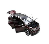 Collectible Race Car Model 1:18 For SAIC Volkswagen ID.6X SUV Lighting Edition Die-cast Metal Model Car Sedan Car Toy Bedroom Decoration(Red)