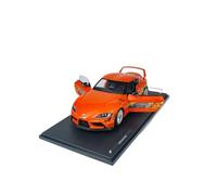Collectible Race Car Model 1:18 For Toyota GR Supra Tribute Orange Collectible Diecast Car Model Indoor And Outdoor Toys Bedroom Decoration