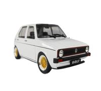 Collectible Race Car Model 1/18 For Volkswagen Golf GTI MK1 Low Lying Car Alloy Model Pickup Truck Collection Scene Ornaments Bedroom Decoration(White)