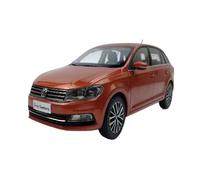 Collectible Race Car Model 1:18 For Volkswagen Santana Gran Orange Alloy Orange Toy Car Model Large Scale Decoration Bedroom Decoration