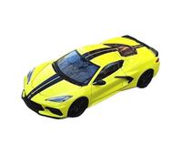 Collectible Race Car Model 1:24 For 2020 Chevrolet Corvette Sports Car Alloy Car Toy Metal Vehicle To Friends And Family Bedroom Decoration(Yellow)