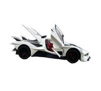 Collectible Race Car Model 1/24 For Apollo EVO Sun God Alloy Car Model Sound And Light Pull Back Racing Super Sports Car Bedroom Decoration(White)