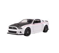 Collectible Race Car Model 1:24 For Ford Mustang GT Need For Speed Two Colors Alloy Car Model Collection Birthday Display Bedroom Decoration(White)