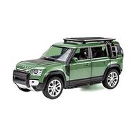 Collectible Race Car Model 1 24 For Land Rover Defender Alloy Diecast Car Model SUV Toy With Sound Light Bedroom Decoration(green)