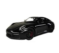 Collectible Race Car Model 1/24 For Porsche 911 Carrera 4S (992) Black Warrior Ceramic Black Edition Alloy Car Model Ornaments Bedroom Decoration(Black B)