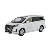 Collectible Race Car Model 1:24 For Tengshi D9 Alloy Model Pullback Sound And Light MPV Business Car Model Ornaments Bedroom Decoration(White)