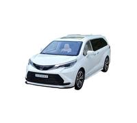 Collectible Race Car Model 1/24 For Toyota Sena Alloy MPV Business Car Model With Sound And Light Function Toy Van Ornaments Bedroom Decoration(White)
