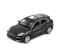 Collectible Race Car Model 1:32 For Porsche Cayenne Alloy Off-road Vehicle 6-door Car Sound And Light Pull Back Car Ornaments Bedroom Decoration(Black)