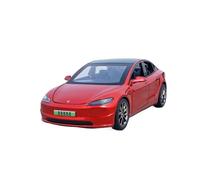 Collectible Race Car Model 1:32 For Tesla Model3 New Version Alloy Realistic Interior Car Model Pull Back Toy Car Decoration Bedroom Decoration(Red)