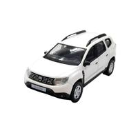 Collectible Race Car Model 1:43 For Dacia Duster Alloy White Sedan Car Model Simulation Ornaments Scene Decoration Bedroom Decoration