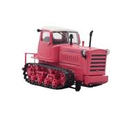 Collectible Race Car Model 1:43 For DT-75 Kazakhstan Crawler Tractor Alloy Car Red Agricultural Machinery Vehicle Bedroom Decoration