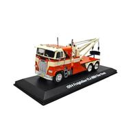 Collectible Race Car Model 1:43 For Freightliner FLA Container Freight Elevator Trailer 1984 Realistic Alloy Engineering Vehicle Bedroom Decoration