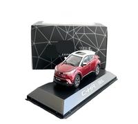 Collectible Race Car Model 1:43 For GAC Toyota C-HR Car Model CHR White Top Alloy Decoration Car Model Red Collection Bedroom Decoration