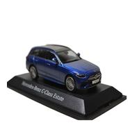 Collectible Race Car Model 1:43 For Mercedes-Benz C-Class S206 AMG Touring Edition Blue Metallic Sedan Lovers Collection Bedroom Decoration